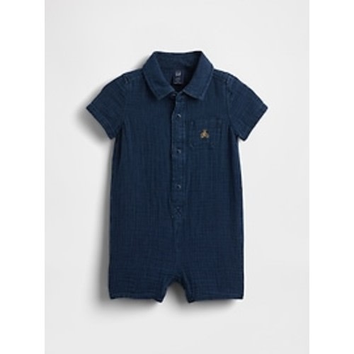 Baby Crinkle Gauze Pocket Shorty One-Piece | Gap