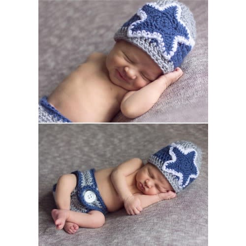 Newborn Dallas Cowboy Set, Baby Boy Cowboys Hat, Baby Girl Cowboys Hat, Newborn Photo Prop, Crochet Dallas Cowboys Hat