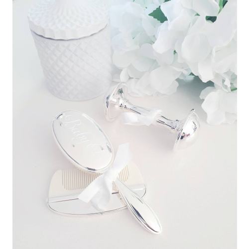 Silver Brush & Comb Set (Can be personalised)