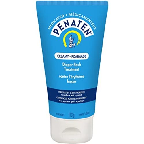 Penaten medicated creamy diaper rash treatment, Penaten Medicated Diaper Rash Cream for Baby, Zinc Oxide Cream, oothe, Heal & Treat, 113g