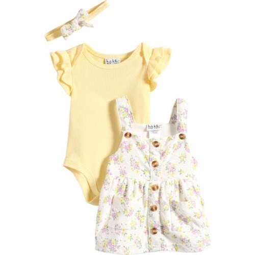 Floral Jumper, Bodysuit & Headband Set