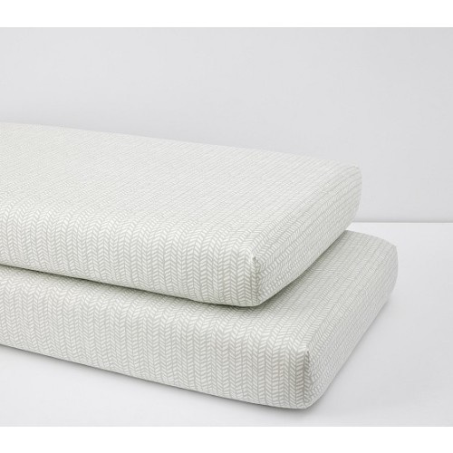 Sateen Chevron Crib Sheets | Pottery Barn Kids