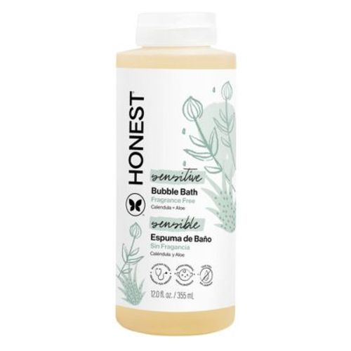 The Honest Company Sensitive Bubble Bath Fragrance Free - 12 fl oz: Gel, Paraben-Free, Formaldehyde-Free