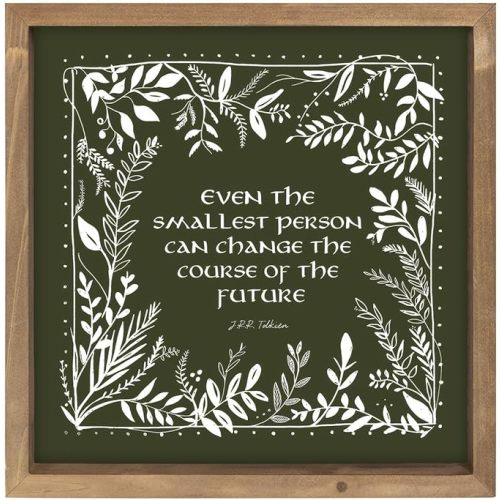 pechpell 11.8 Inch Nursery Wall Art Floral Artwork, Wooden Green Inspirational Quotes Wall Decor, Table Shelf Childrens Room Farmhouse Rustic Decorations for Home
