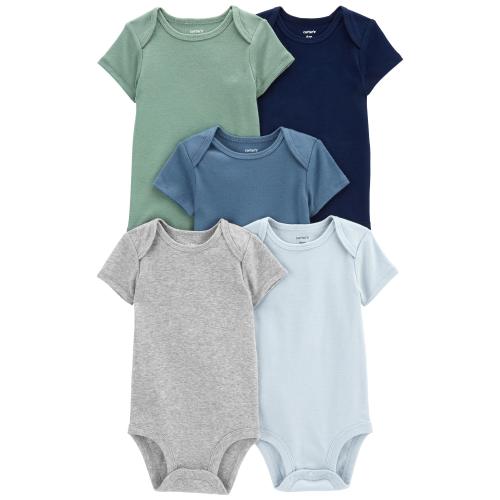 Baby 5-Pack Short-Sleeve Bodysuits - Style,Multi