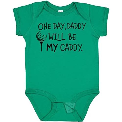 inktastic 1 Day, Daddy Will Be My Caddy- Kids Golfing Baby Bodysuit
