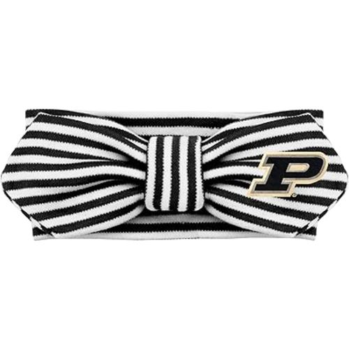 Creative Knitwear Purdue Boilermakers Infant Girls Black/White Striped Hair Knot Headband Embroidered Logo - Size Newborn - 4T