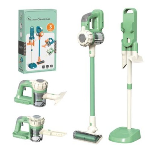 YoCool Kids Vacuum That DHF10 Really Works Aged 3+ Cordless Baby Vacuum Cleaner Toddler Cleaning Set Suction Toys for Baby Girl Boy (Green and White)