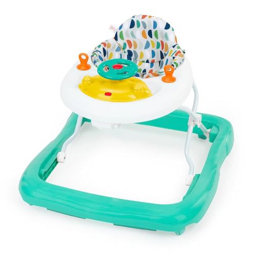 Bright Starts Ready to Roll Lights & Sounds Walker with Steering Wheel and Car Sounds, Removable Electronic Toy Station, 6-12 Months or Up to 26 lbs, Unisex