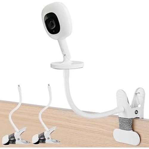 iTODOS 2Pack Baby Monitor Mount Compatible with Nanit Pro Smart Baby Monitor & Flex Stand Baby Monitor, 8inches Flexible Arm Monitor Accessory,Attach Your Baby Cam Wherever You Like