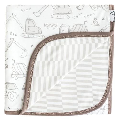 Large Premium Knit Baby 3 Layer Stretchy Quilt Blanket "Gage" by Copper Pearl