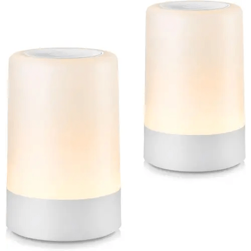 G Keni Nursery Baby Night Light for Kids, Portable LED Touch Night Lamp for Kids and Adult, Breastfeeding, Sleep Aid, USB Rechargeable Nursing Lamp, Bedside Dimmable Warm Night Light (2 Pack)