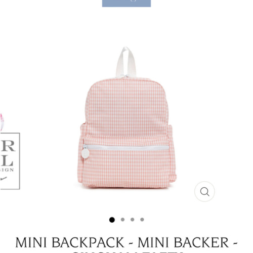 Mini Backpack - Mini Backer - Gingham Taffy