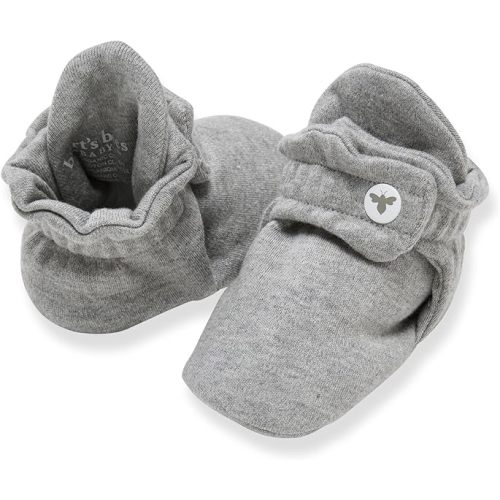 Burt's Bees Baby Booties, Organic Cotton Adjustable Infant Sock