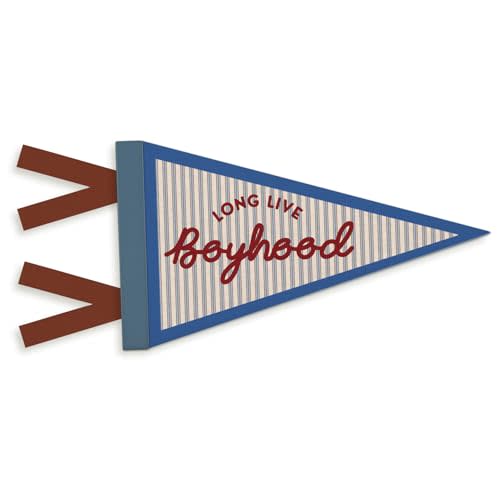 Long Live Boyhood Banner Boy Room Decor, Vintage Boyhood Pennant Felt Banner Nursery Playroom Wall Decor for Boys Bedroom Toddler Decorations Teen Boy Room Kid