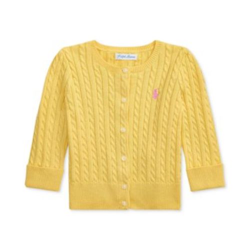 Baby Girls Cotton Cable-Knit Cardigan