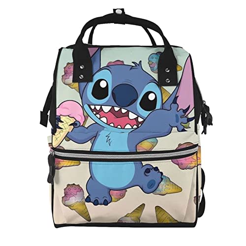 Jeezhub Funny blue Alien Diaper Bag Mummy Backpack Portable Multifunction Cute Travel Backpack for Woman