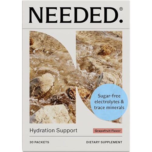 Needed. Hydration Support with Electrolytes & Trace Minerals – Electrolytes for Pregnancy & During Lactation - 30 Hydration Packets Lightly Sweetened with Real Fruit, Grapefruit