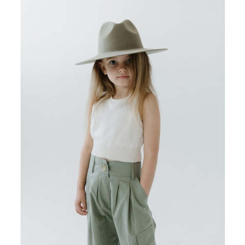 Kids Emma Wide Brim Fedora tan / 53