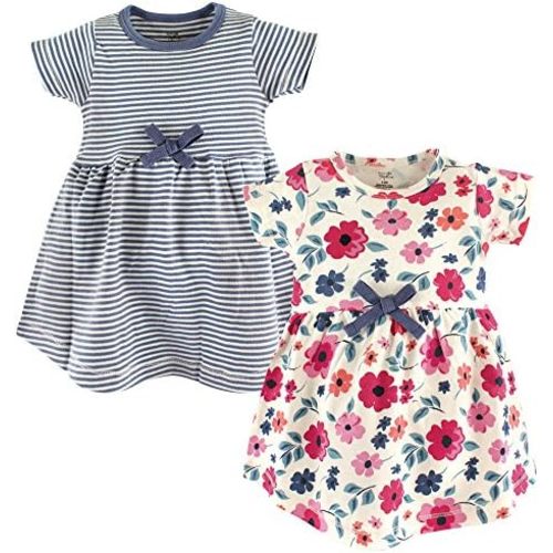 Touched by Nature Girls' One Size Organic Cotton Short Long-Sleeve Dresses