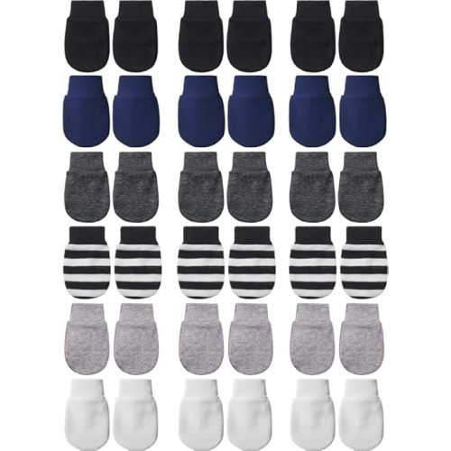 18 Pairs of Newborn Baby Mittens Infant Toddler Gloves No Scratch Mittens Cotton Gloves for 0-6 Months Baby Boys Girls