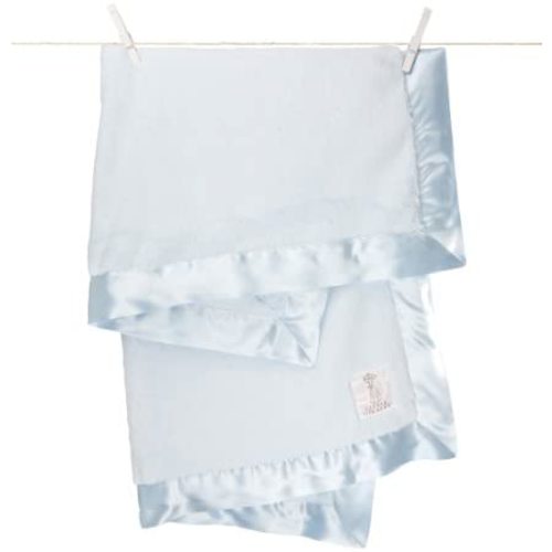 Little Giraffe Luxe Stroller Baby Blanket, Blue, 29" x 35"