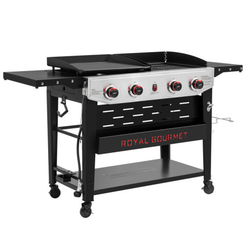 Royal Gourmet 4-Burner Liquid Propane Gas Grill Combo Griddle
