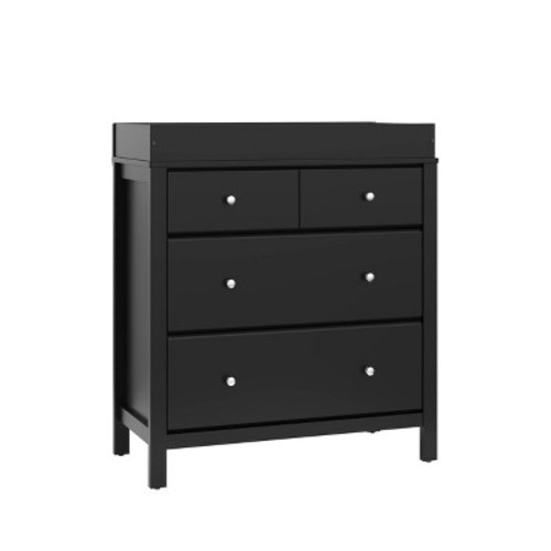Changing Table Drawer Dresser Storkcraft Carmel Color: Black