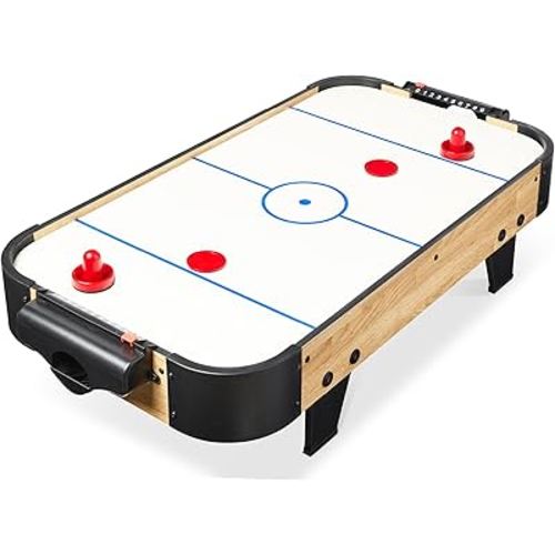 Best Choice Products 40in Portable Tabletop Air Hockey Arcade Table for Game Room w/ 100V Motor, Electric Fan, 2 Strikers, 2 Pucks