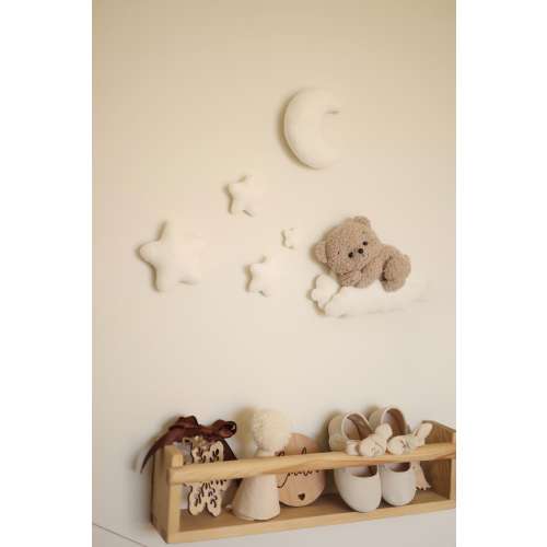 Nursery wall decor, bear boucle neutral gender nursery decor, Soft wall decor, Teddy bear nursery decor walls , Gift for newborn