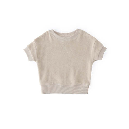 Classic Terry Dropped Shoulder Short Sleeve Top