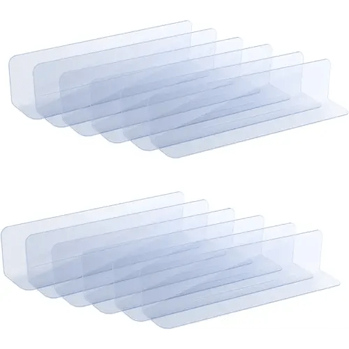 WHALE STORE Acrylic Under Couch Blocker Transparent Under Bed Blocker for Pets Prevent Pets or Toys from Going Under Sofa Comes with Strong Tape (3.14''H 12Pcs+StrongTape)