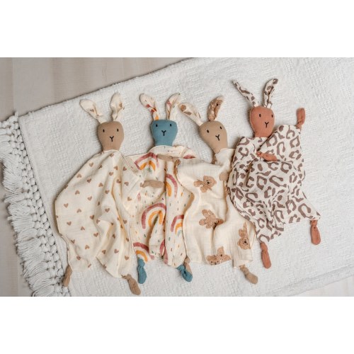 Baby Lovey, Baby Shower Gift, Baby Security Blanket, Bunny Lovey, Baby Blanket, Animal Security Blanket, Newborn Baby Gift, Muslin Lovey