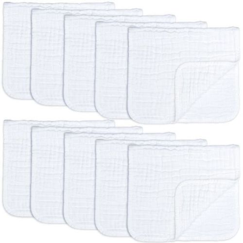 Muslin Burp Cloths Large 100% Cotton by Comfy Cubs