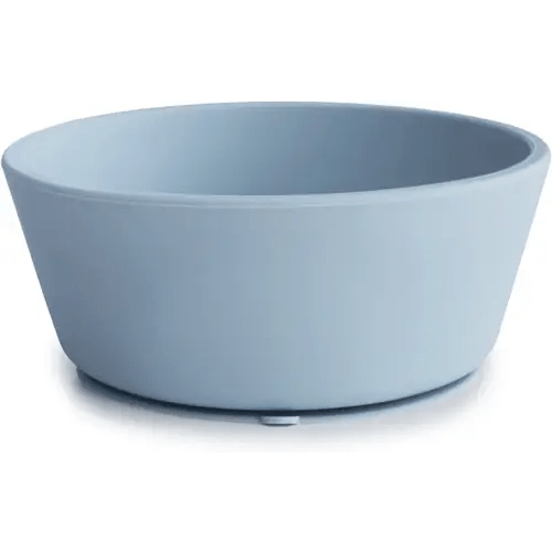 mushie Silicone Suction Bowl | BPA-Free Non-Slip Design (Powder Blue)