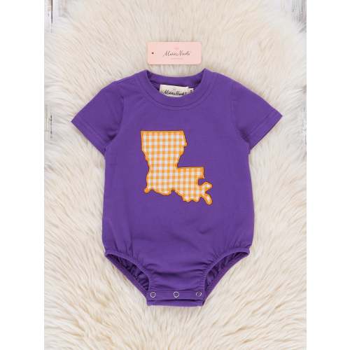Louisiana Embroidered Gingham Bubble