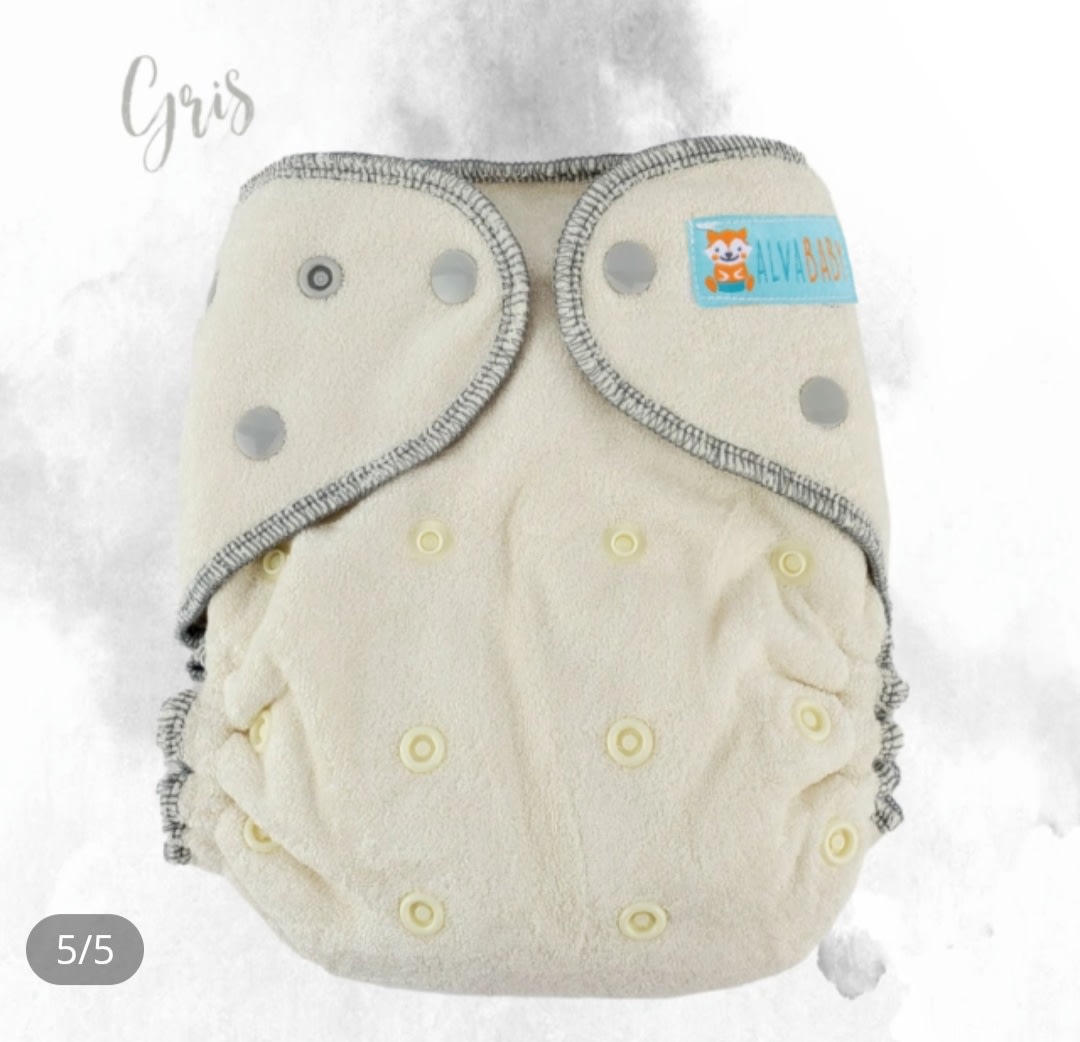 ALVABABY Bamboo Fitted Diapers 1.0 and 2.0 One Size Reusable Cloth Baby Diapers Ideal Choice for Heavy Wetters Nighttime