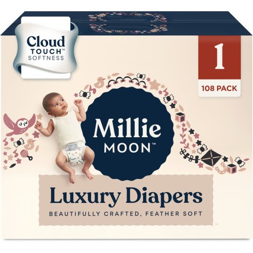 Millie Moon Luxury Nappies, Size 1, 108 Pack