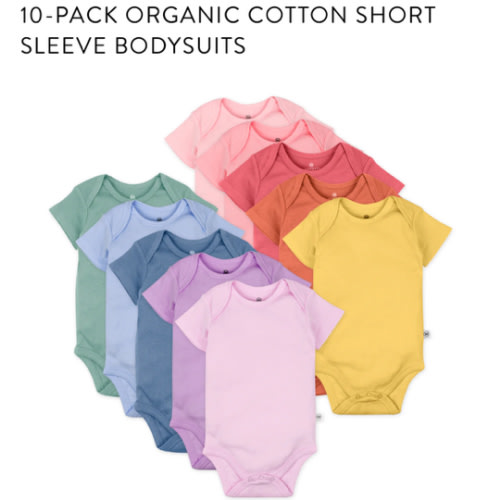10-Pack Organic Cotton Short Sleeve Bodysuits | Honest Baby Clothing
