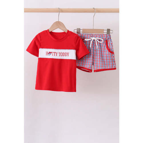 Ole Miss HOTTY TODDY smocked shorts set
