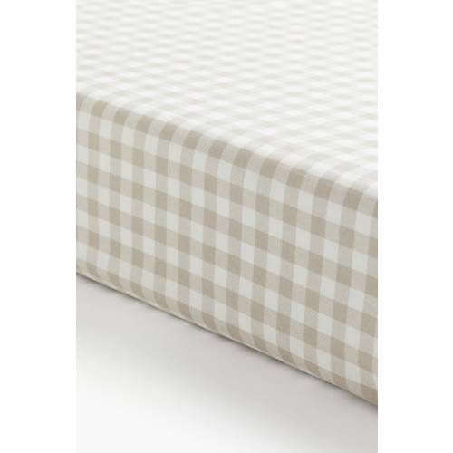 GINGHAM-CHECKED FITTED CRIB SHEET