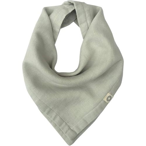 Kishu Baby Indi - Premium GOTS Certified Organic Bandana Scarf Bib, Dual Layer, 4-Way Reversible Muslin Baby Bandana Bibs for Boys or Girls