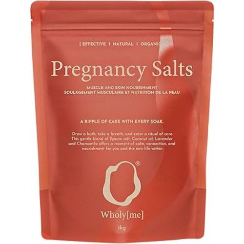 Pregnancy Bath Salts - Epsom Salt for mothers-to-be. Eases muscular tension & irritated skin. Promotes skin elasticity (anti-stretch marks). Ideal for prenatal relaxation & restful sleep - 1kg