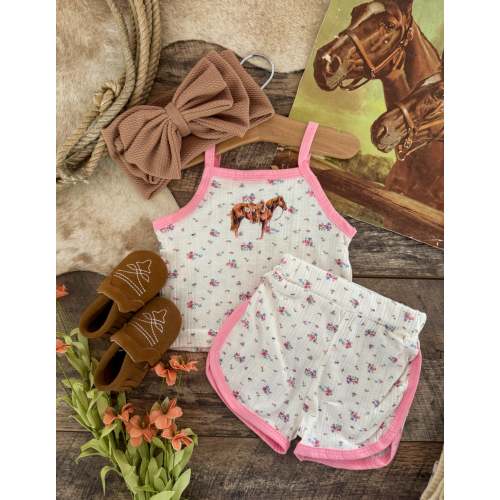 The Good Horse Floral Set- Baby/Toddler