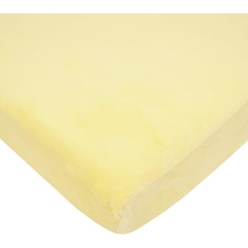 American Baby Company Heavenly Soft Chenille Fitted Mini Crib Sheet 24" x 38", Cozy and Warm Chenille Portable Sheet, Maize, for Boys and Girls, Fits Most Pack N Play Mattresses