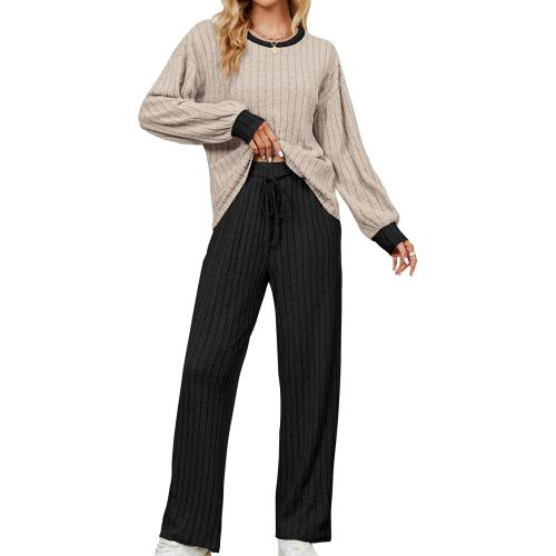 Blooming Jelly Womens Lounge Set Cute Long Sleeve Pajama Sets Casual 2 Piece Pj Outfit Fall Sleepwear Pockets