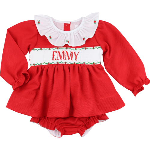 Red Honeycomb Custom Smocked Diaper Set – Cecil & Lou