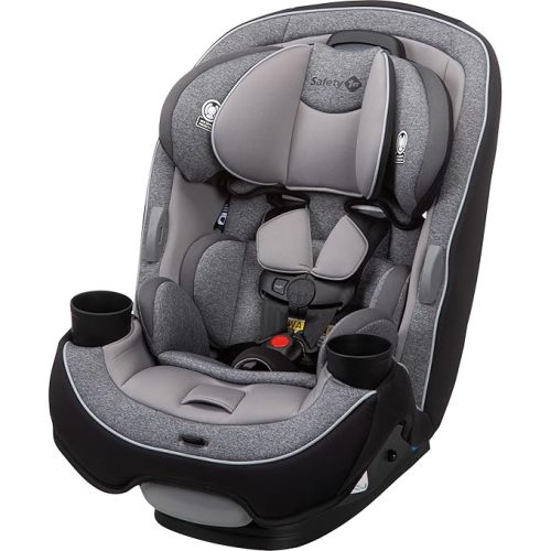 Safety 1st Grow and Go All-in-One Slim Convertible Car Seat, Rear Facing, 5-40 lbs, Forward Facing (30–65 lbs), High Back Booster Seat 40-100 pounds, Black Phantom