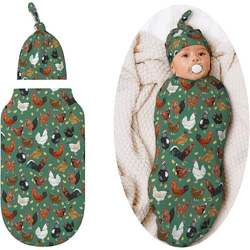 Rooster Swaddle Blankets Newborn Receiving Blanket Baby Swaddle Wrap Soft Sleeping Sack for Baby Girls Boys