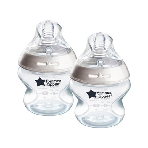Tommee Tippee Natural Start Anti-Colic BPA Free Baby Bottles, 5oz, Newborn 0+ Months, Slow Flow Breast-Like Nipple, Designed for Seamless Transitions Between Bottle and Breast, Pack of 2